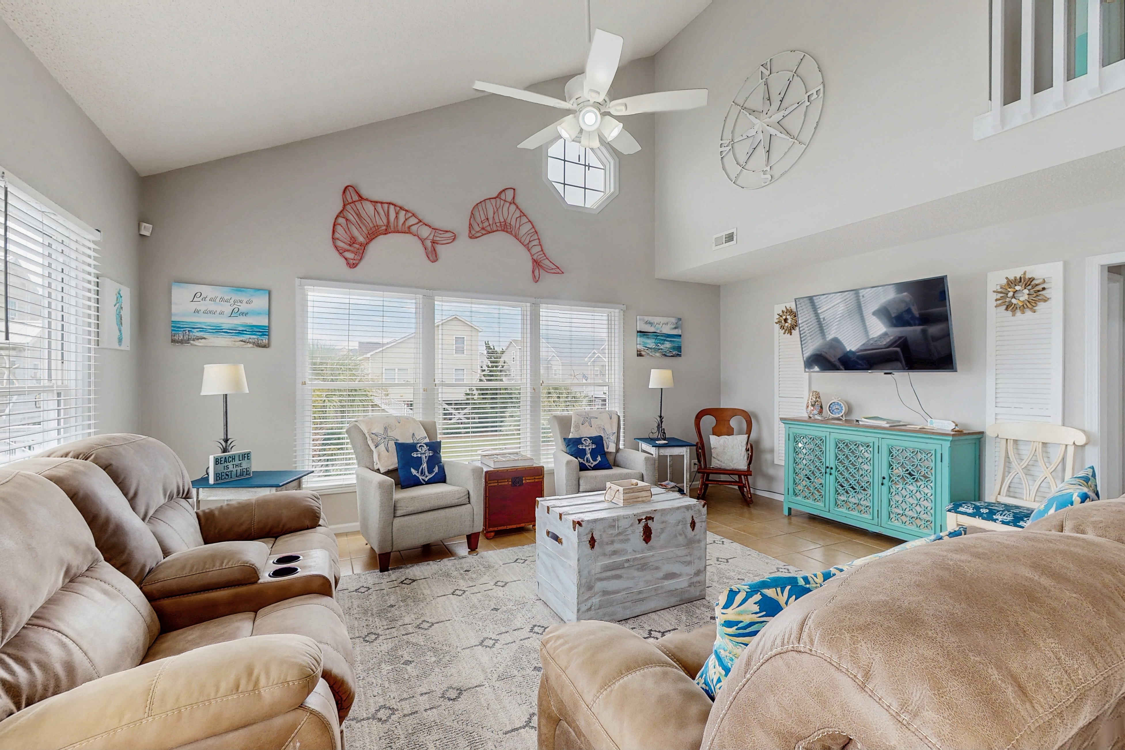 Stunning coastal home with shared oceanfront pool close to beach access