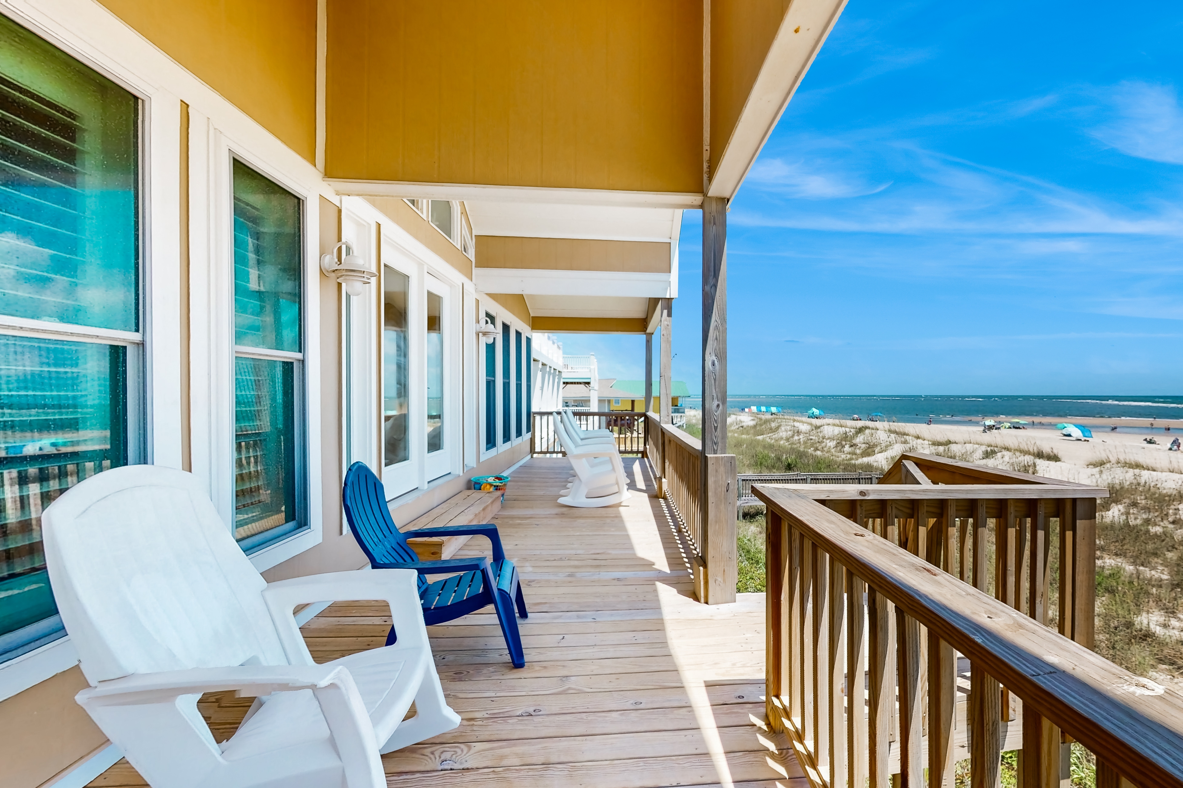 Oceanfront home with washer/dryer and private walkway to the beach