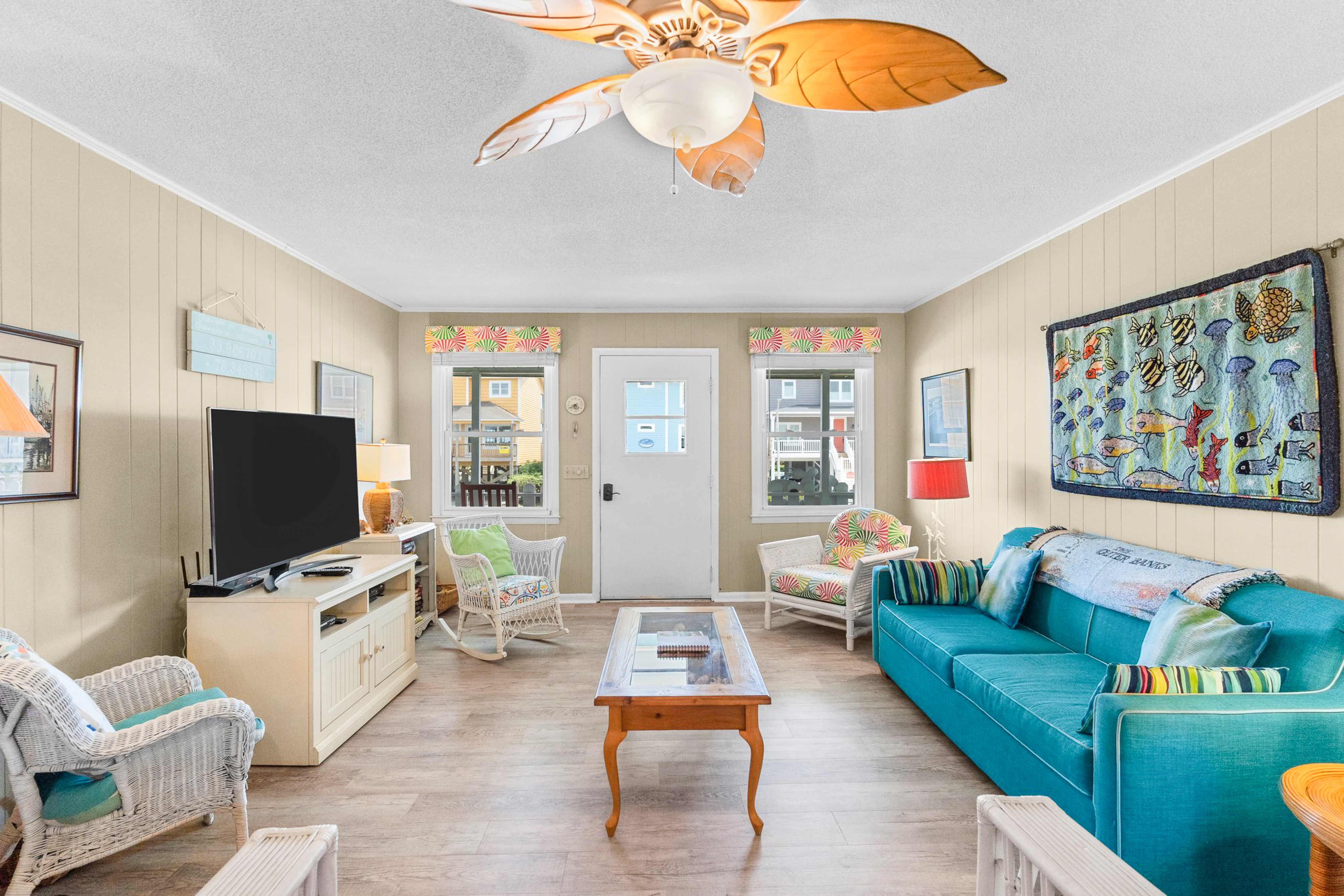 Second-Row Home with Beach Access, Fenced Backyard, 2 Covered Porches & WiFi