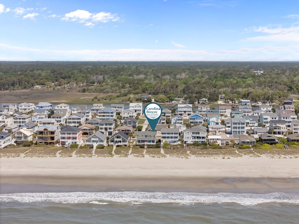 Oceanfront oasis on the beach with boardwalk, deck, outdoor shower, & central AC