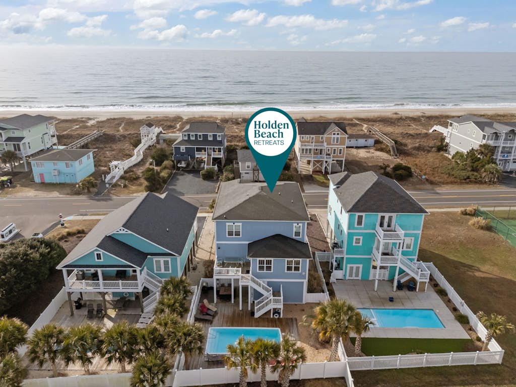 Ocean-view with private pool, outdoor living, foosball, & easy beach access