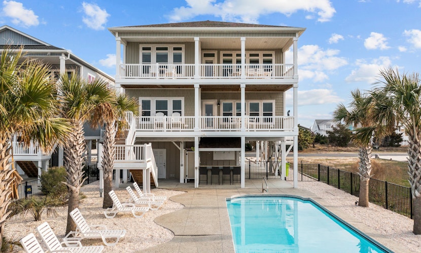 Oceanside estate with private pool, elevator & chef's kitchen - steps to beach