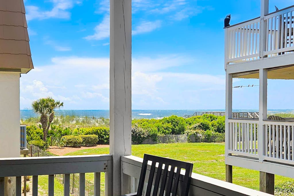 Beach Bliss | Beach-view condo near beach with balcony, outdoor pool, W/D, AC