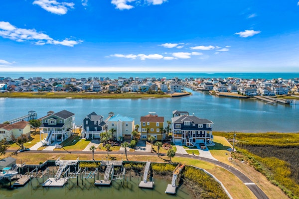 Beautiful waterfront home with private dock and large deck for sunbathing