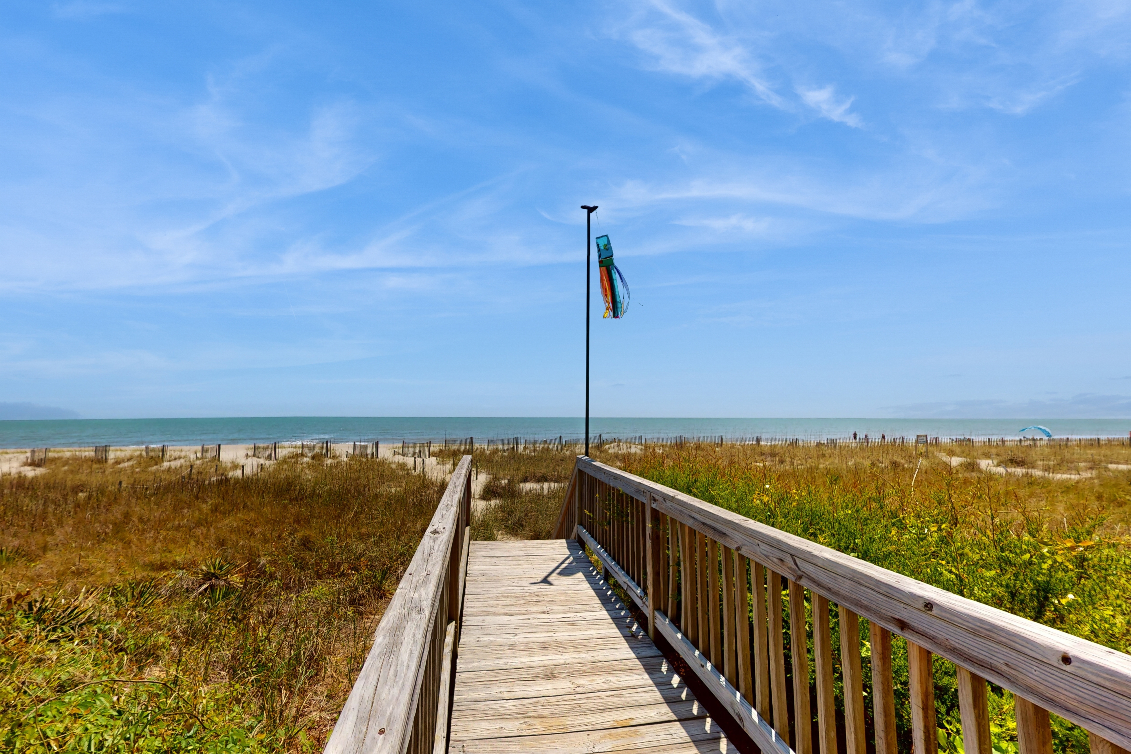 Newly renovated beachfront house with private washer/dryer, central AC, and deck