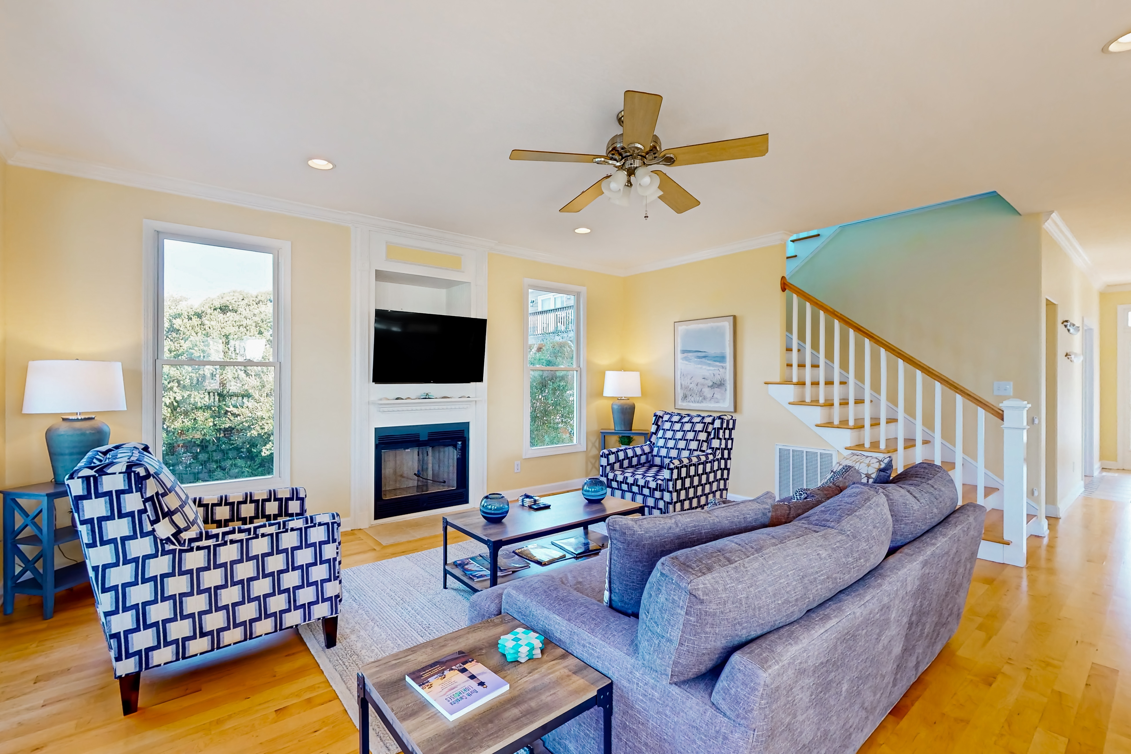 Sound view home with large deck and close proximity to the beach