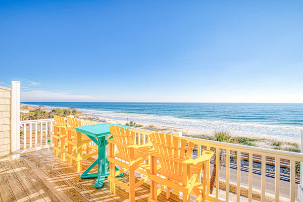 Beachfront home with beach access, community pool, foosball table, ocean views