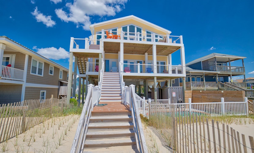 Beachfront home with beach access, private hot tub, pool, elevator, & game room