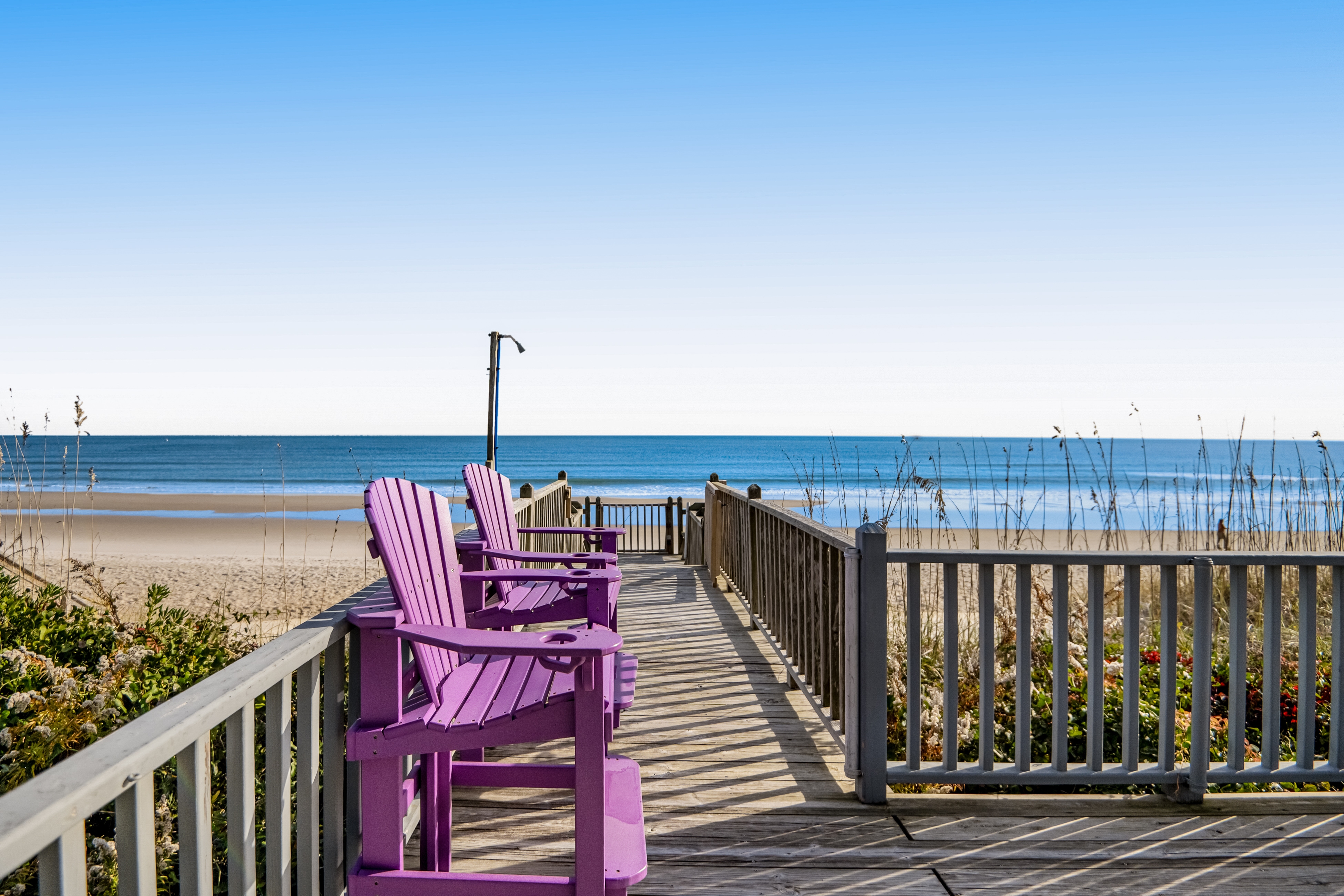 Oceanfront home with direct beach access, amazing views, deck, grill, & W/D