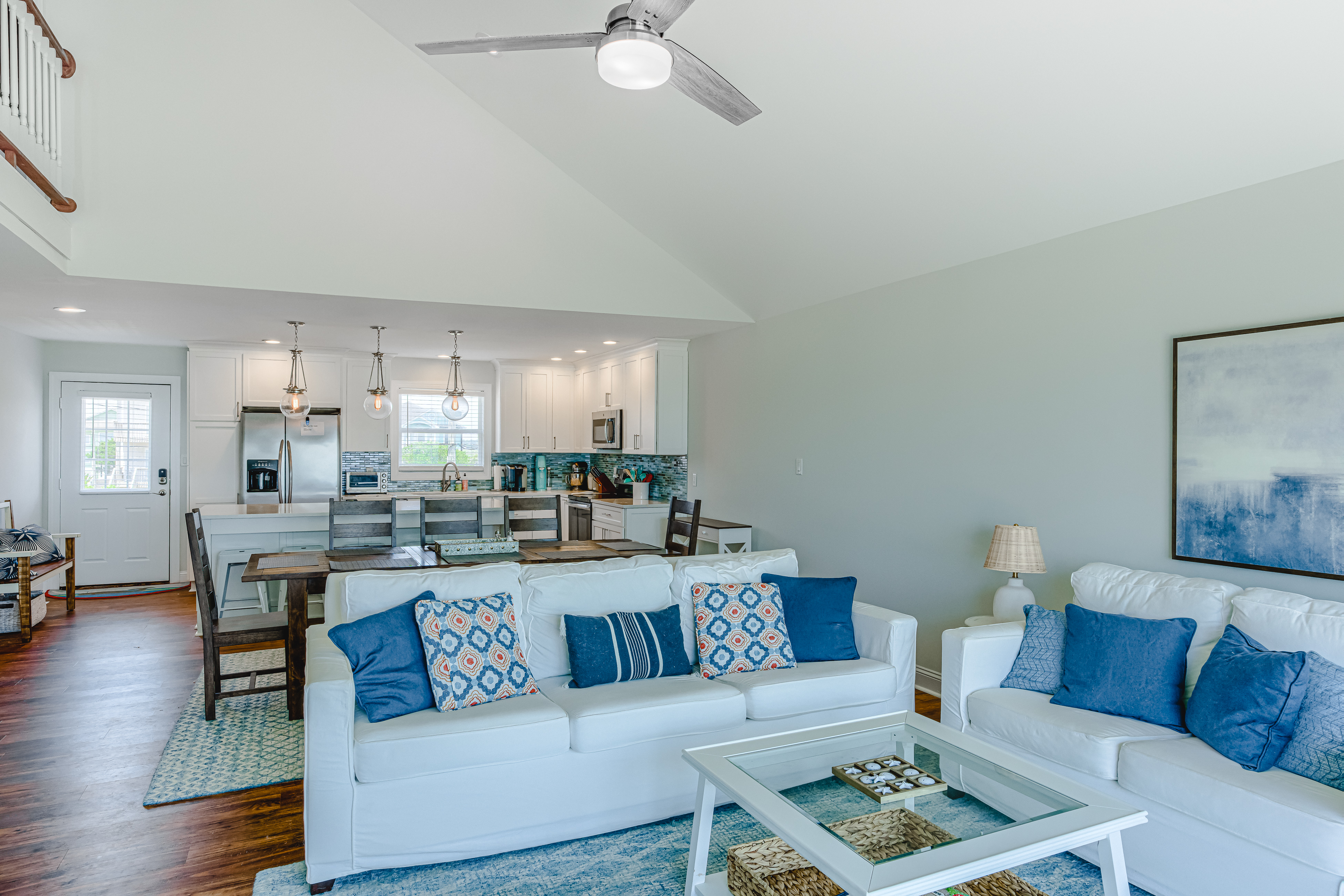 Oceanfront home with beach access, a game room, washer/dryer, & central AC