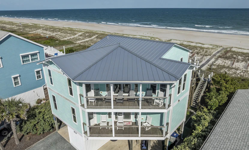 Beachfront home with stunning views, elevator and multiple decks