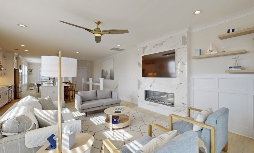 Beautiful water-view townhome with elevator & deck - two blocks from the ocean