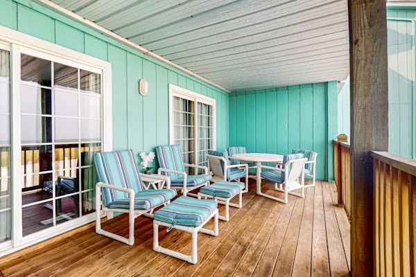 Dog-friendly, oceanfront condo with shared pool and beach access