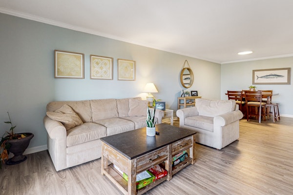 Dog-friendly, oceanfront condo with shared pool and beach access