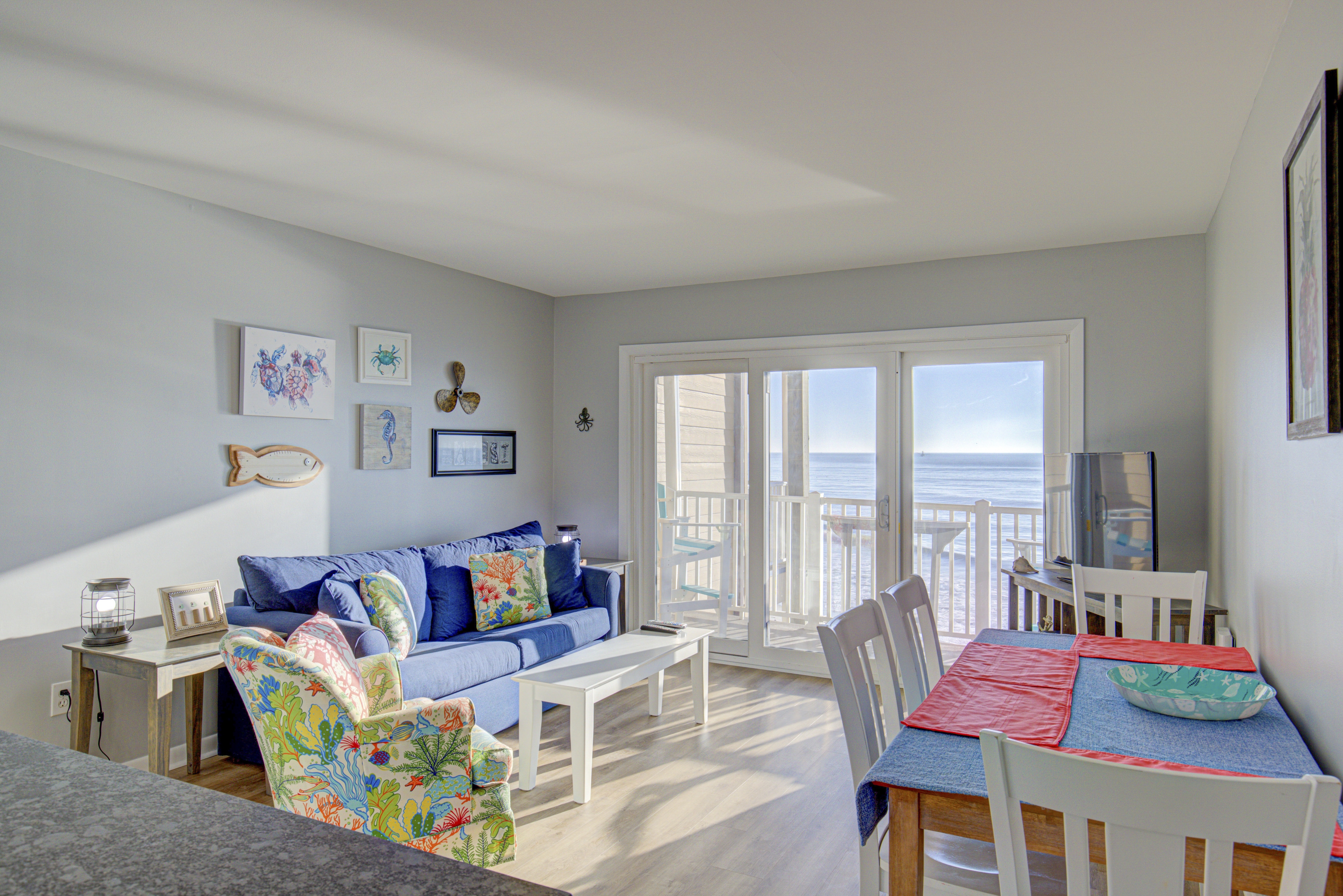 Topsail Dunes condo - ocean-view balcony - beach access & beachfront pool