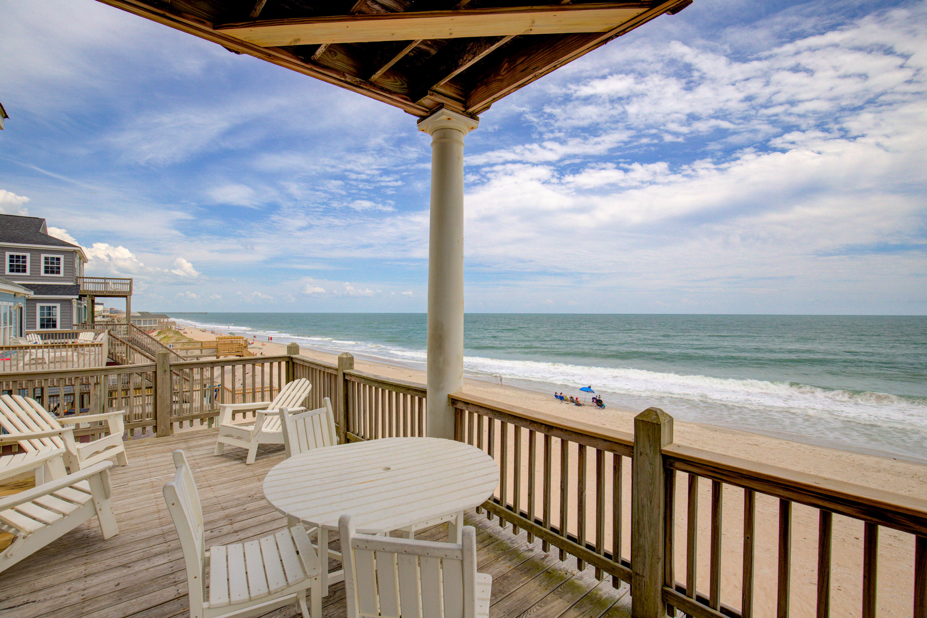 3-story beachfront home with ocean view, elevator, beach access, private hot tub