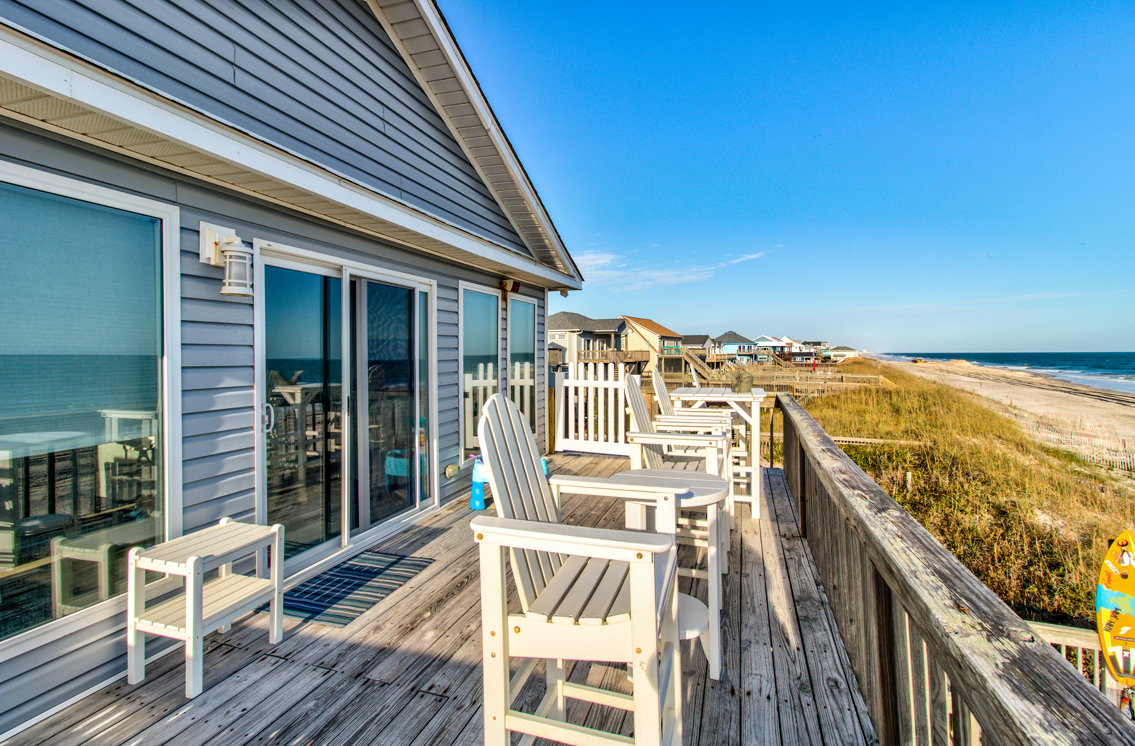Multi-level ocean view home with two decks, a washer/dryer & beach access