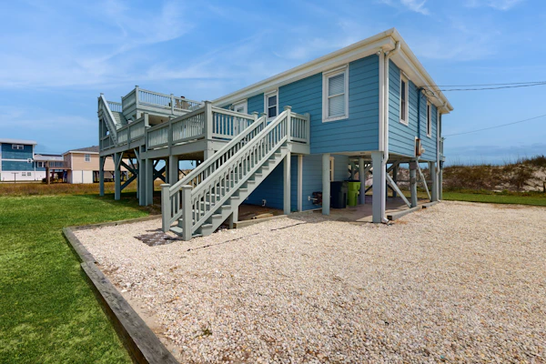 Beachfront dog-friendly home with beach access & views, and private hot tub