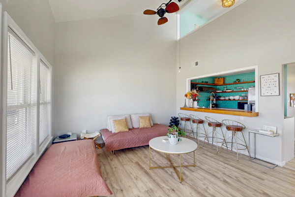 Updated home steps away from the beach with Outside Patio, Central A/C, and Wifi