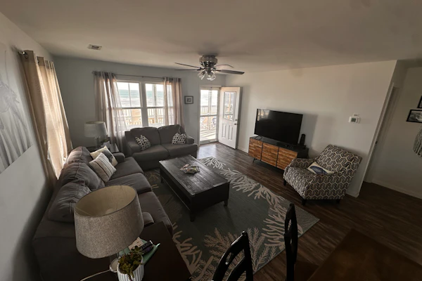 Beachfront dog-friendly home with ocean views, beach access, and outdoor shower