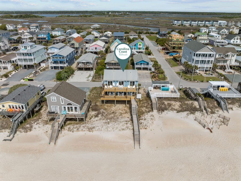 Oceanfront retreat with expansive decks and stunning views in Surf City