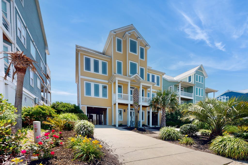 Oceanfront, multi-level home with beach access, views, game room, & elevator