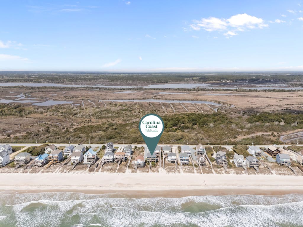 Oceanfront home with private beach access, hot tub, central AC, & W/D - dogs ok