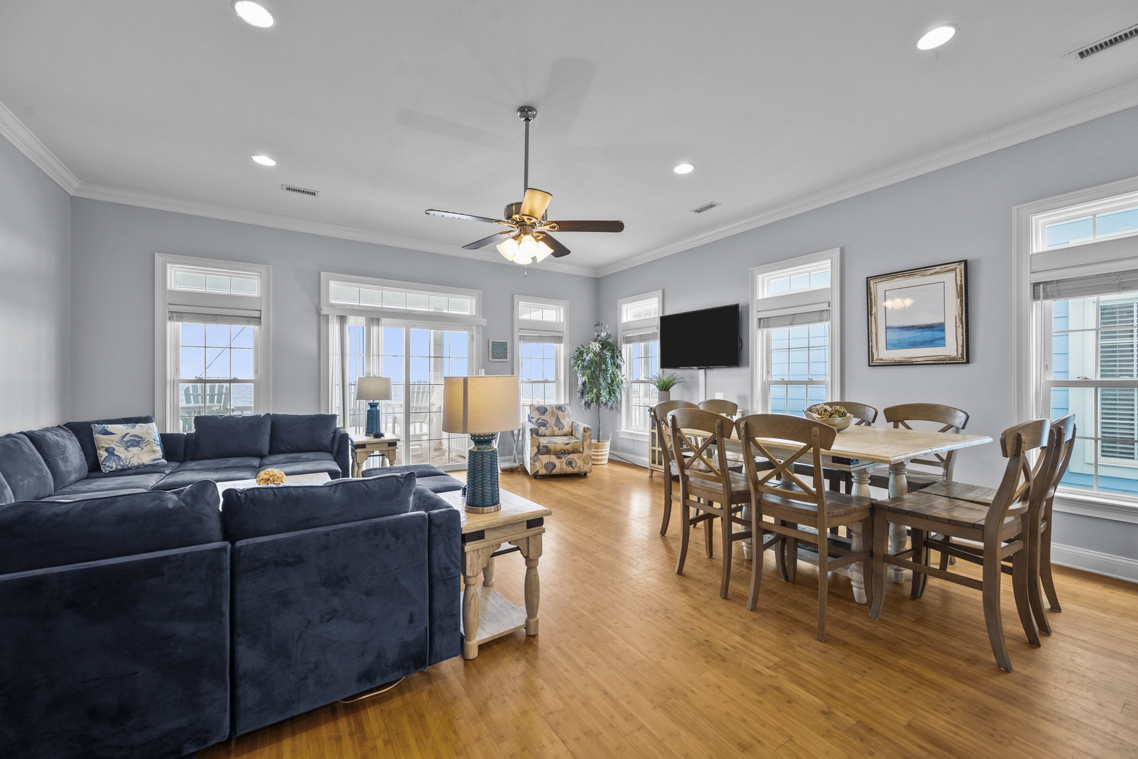 Newly renovated, dog-friendly oceanfront duplex with a pool and beach access