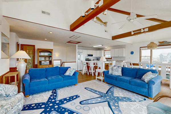 Waterfront home with private hot tub, dock, sound views & decks - dog-friendly