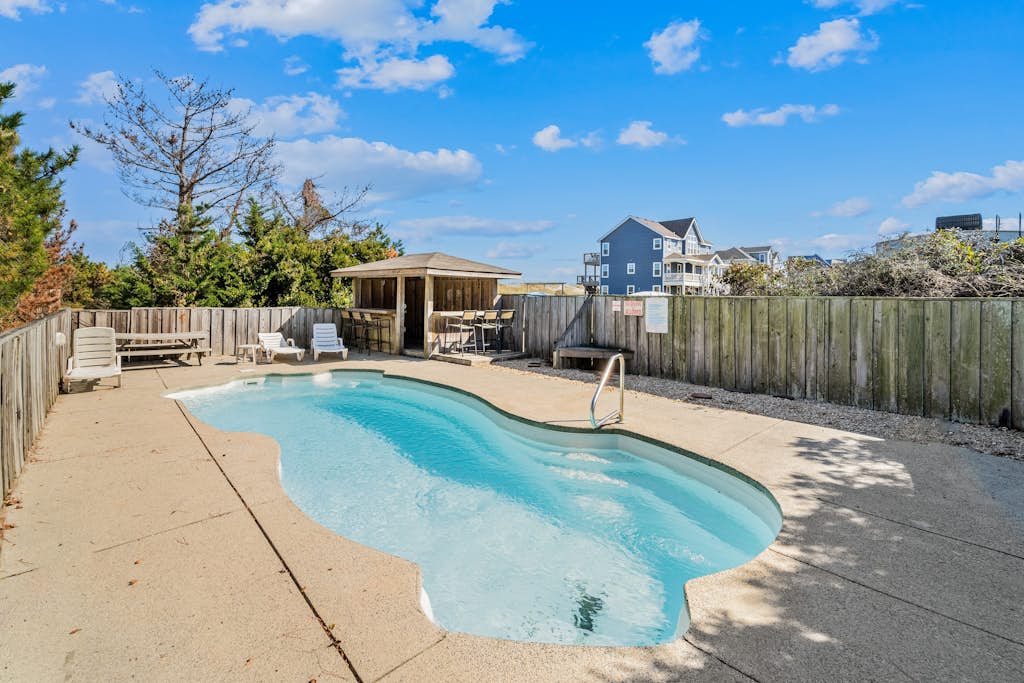 Ocean-view home with pool, hot tub, grill, decks & pool table