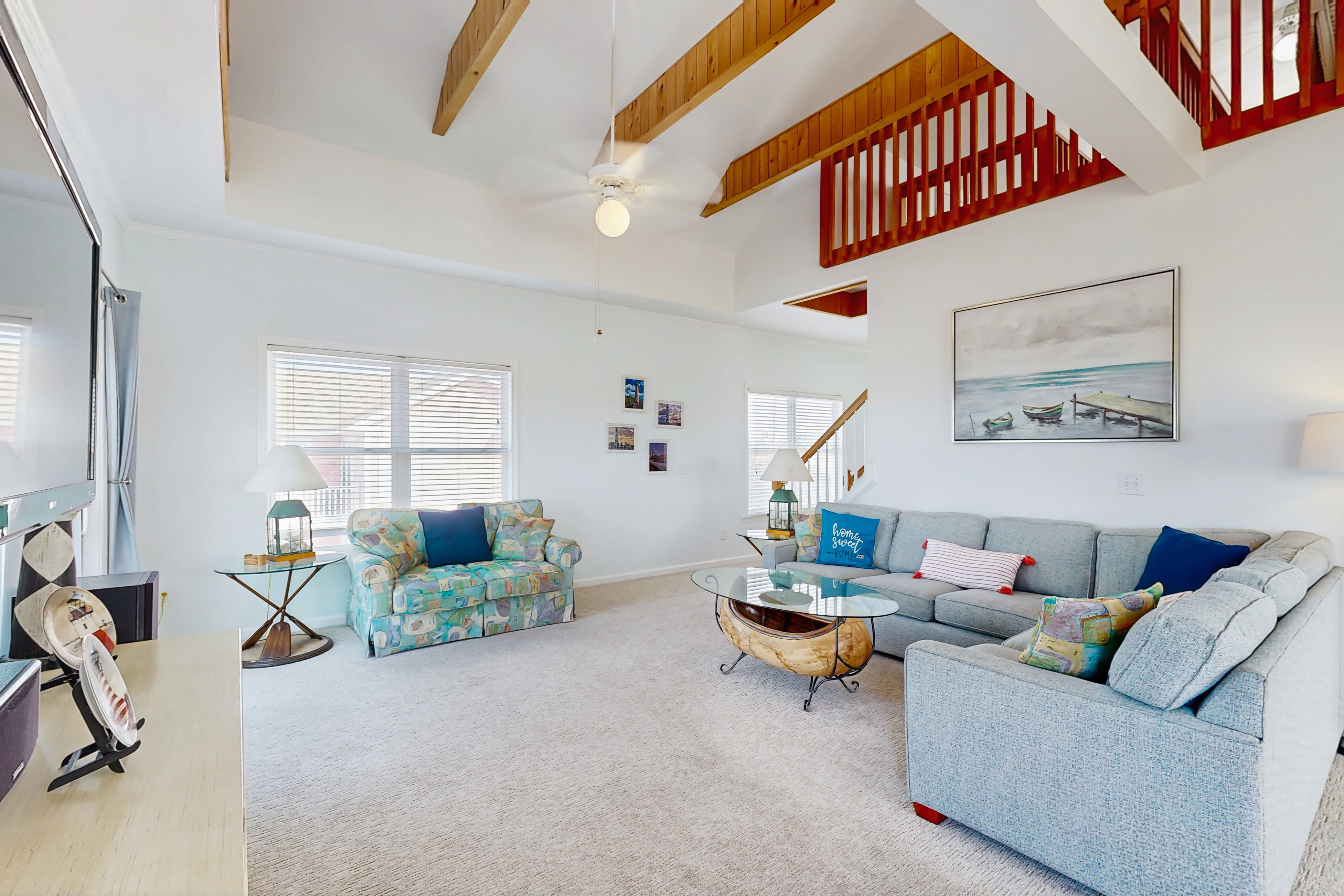 Waterfront home w/private deck, hot tub, game room w/pool table, & washer/dryer