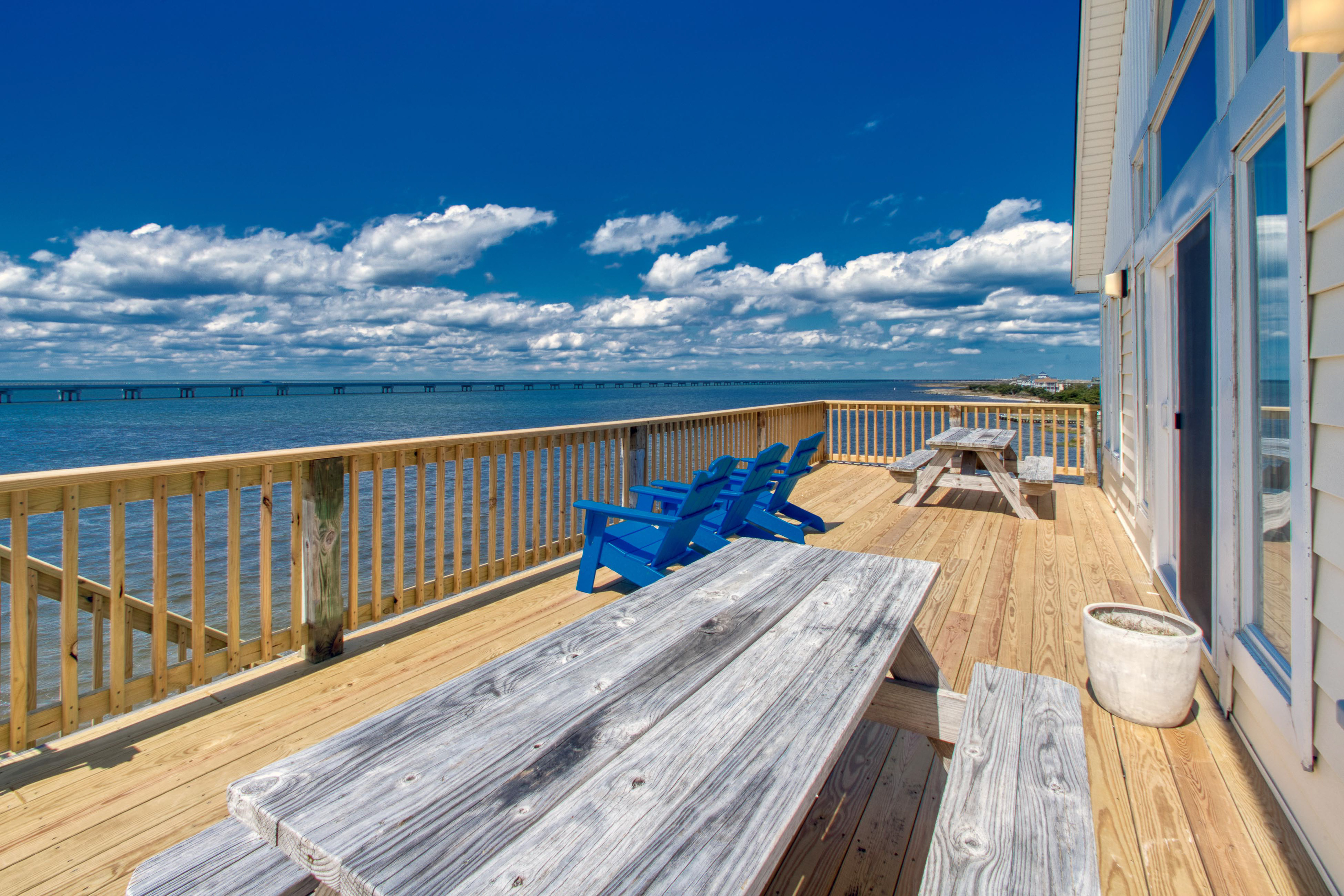 Stunning sound-front home with private hot tub, outdoor pool, & beach access