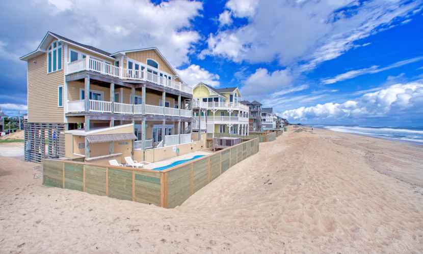 Oceanfront home with ocean view, private hot tub, outdoor pool, & central AC