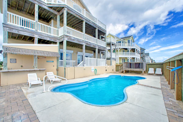 Oceanfront home with ocean view, private hot tub, outdoor pool, & central AC