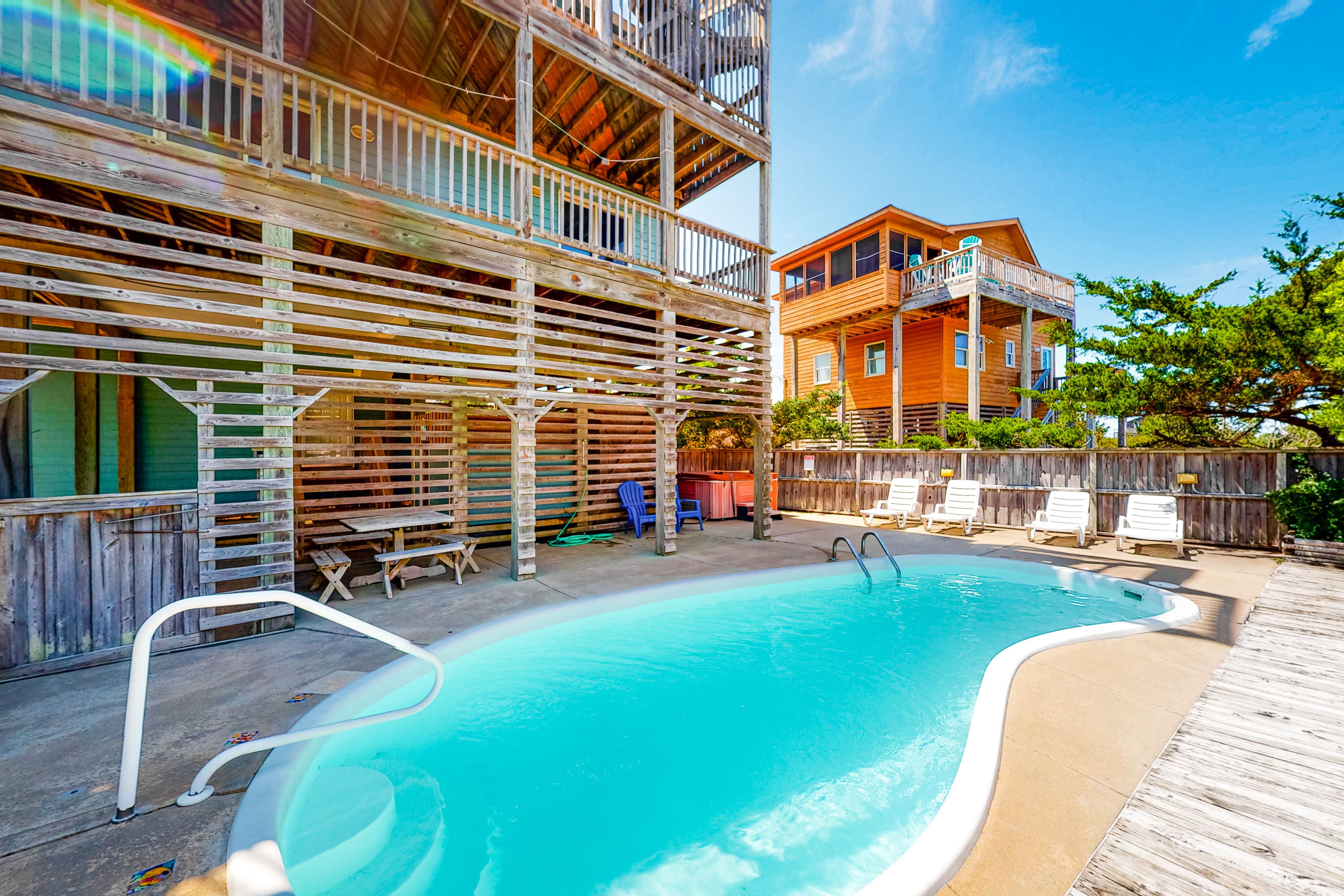 Completely renovated beach getaway with private pool & hot tub - dog-friendly