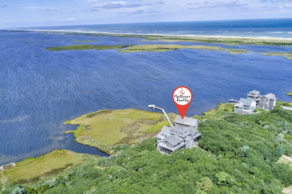 Luxury sound-front home with private pool, hot tub, & dock