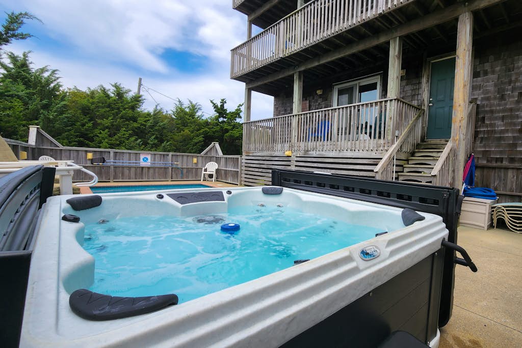 Home with private pool, hot tub, W/D, & central AC
