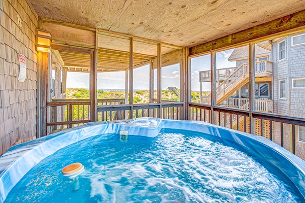 Dune it Right 529: Oceanfront w/private boardwalk, pool, hot tub