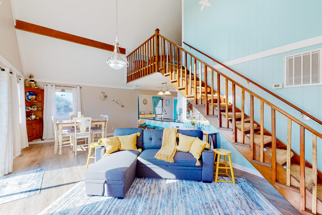 Dog-friendly home with private pool, firepit, fenced yard, covered patio, & deck