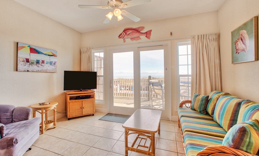 Oceanfront, dog-friendly condo with pool, hot tub, large deck, fast WiFi, & view
