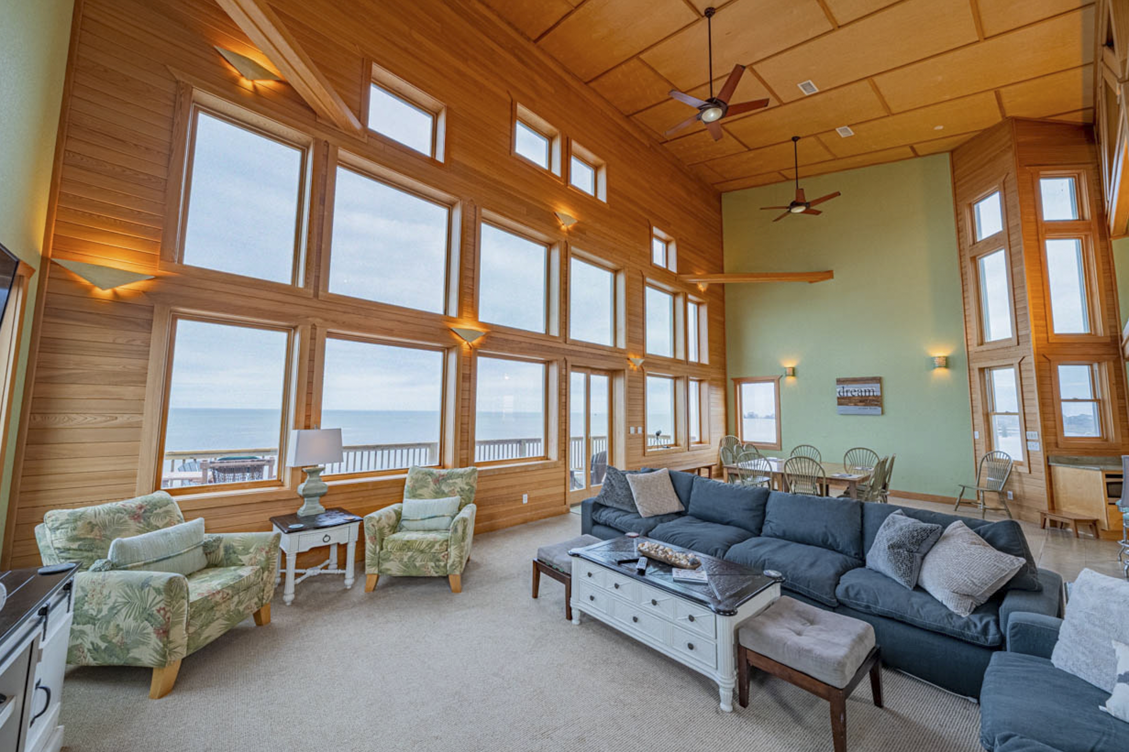 Spacious soundfront home with amazing views, game room, & hot tub
