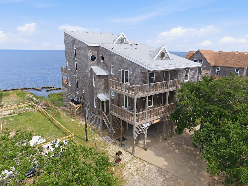 Spacious soundfront home with amazing views, game room, & hot tub