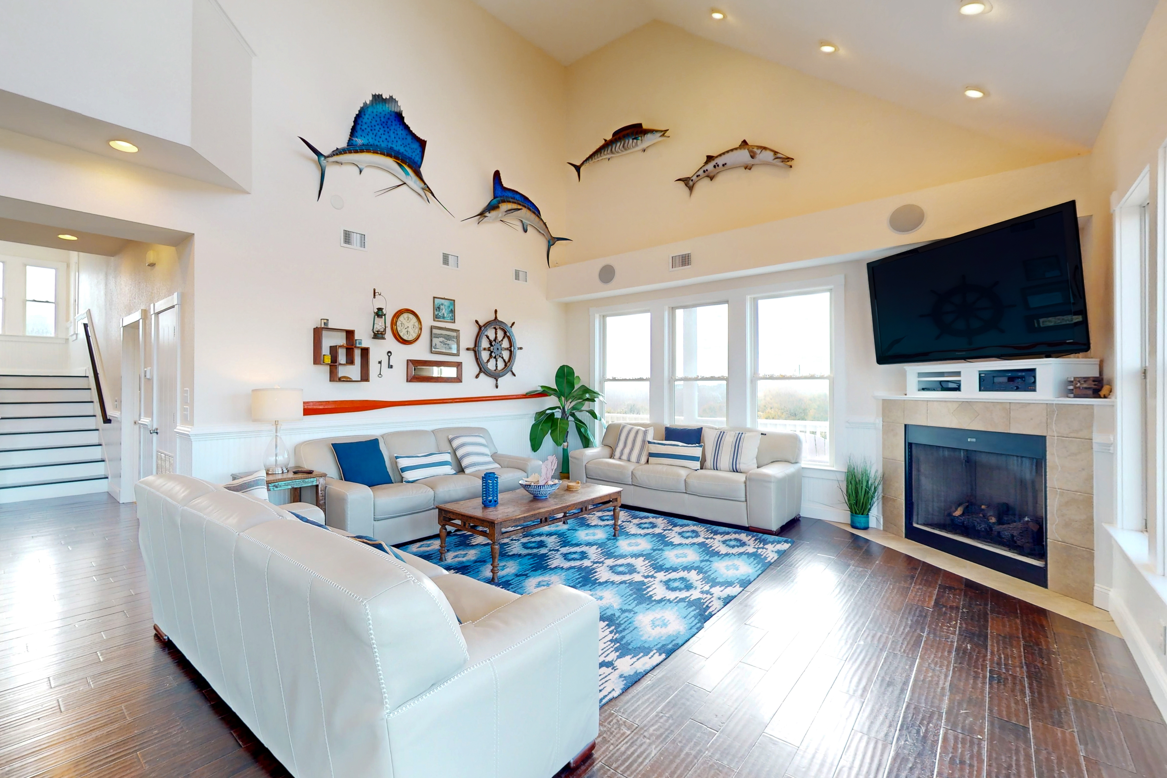 Waterfront home with ocean views, private pool & hot tub