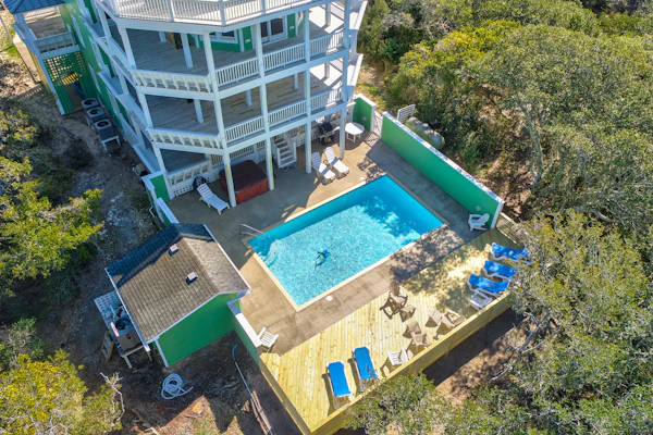 Dog-friendly ocean- & sound-view home with private pool, hot tub, & central AC