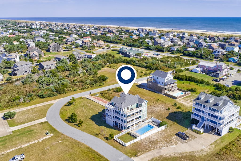 Stately and dog-friendly beach home near water with private pool & hot tub
