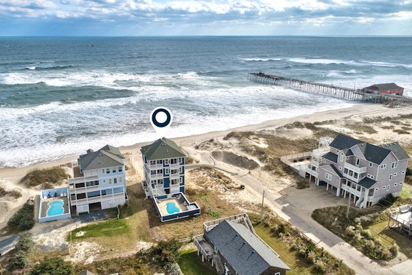 Oceanfront home with private hot tub & pool, ocean view, central AC, & W/D