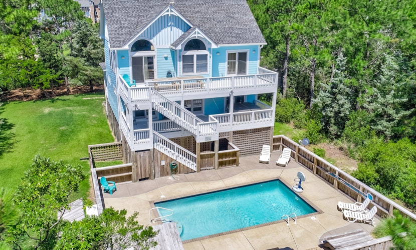 Incredible two-story home with private pool, hot tub, & game room