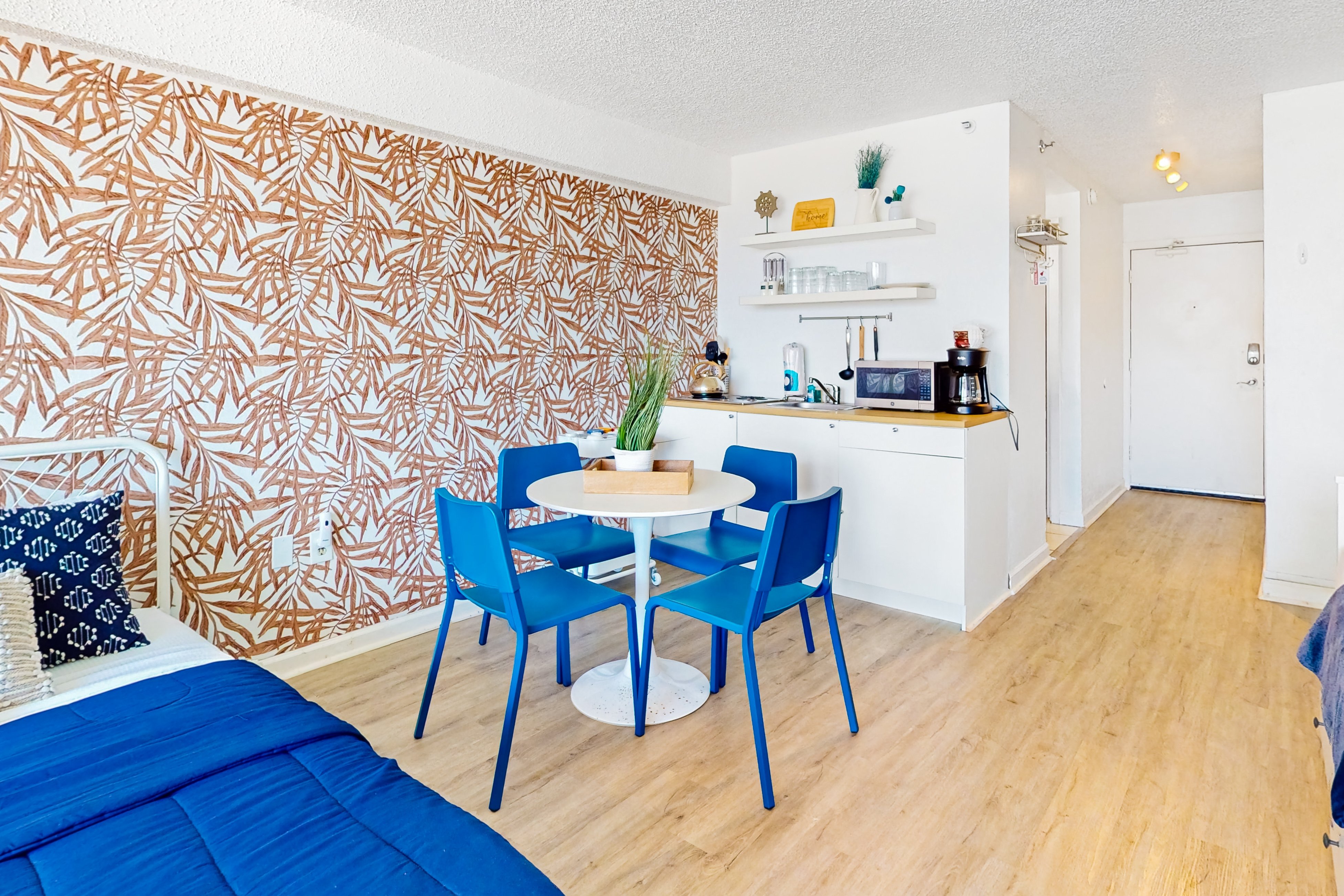 Breezy Beachfront Studio | Pool, Balcony, Walk to Pier & Boardwalk