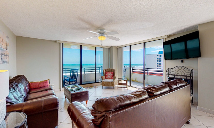 Oceanfront Corner Condo w/ Balcony, Pool, & Rocket Launch Views