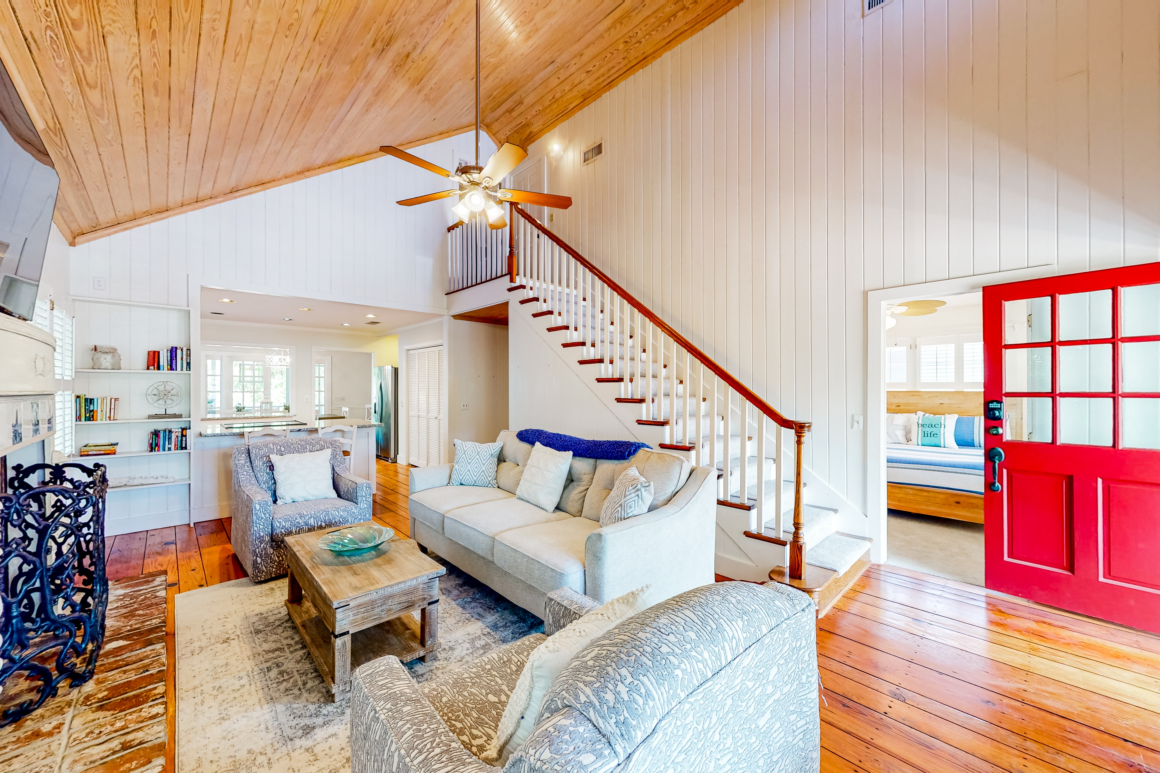 Classic coastal home with game room & private hot tub - walk to beaches